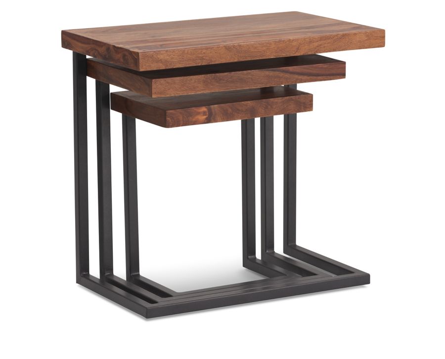 Adderly Live Edge 3 pack Nesting Tables Furniture Row