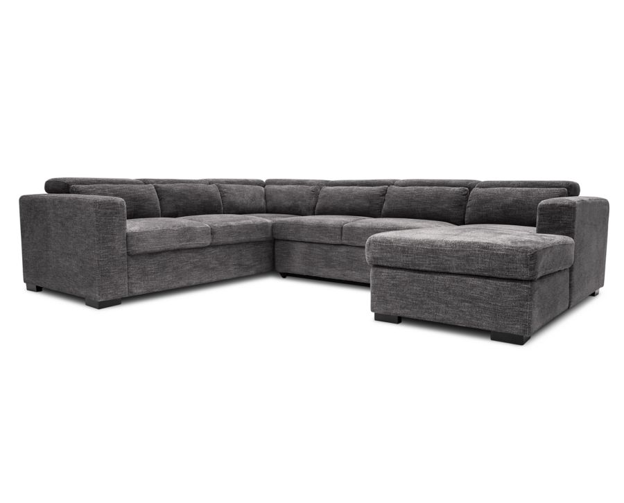 Allusion 3 Pc Sleeper Sectional, Caruso Leather Sectional Furniture Row