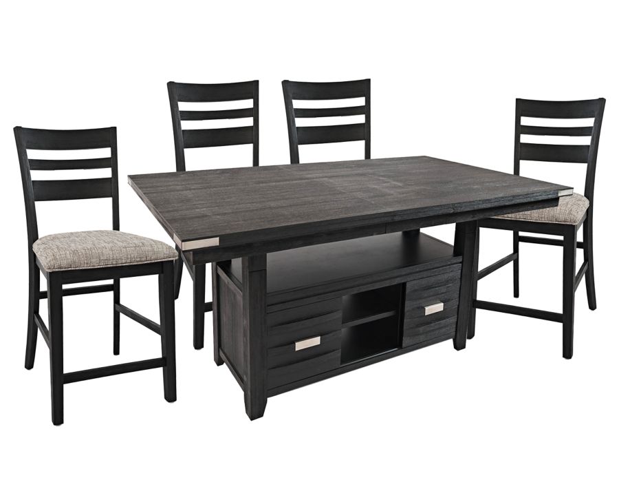 Alstead 5 Pc. Counter Height Dining Set w/ Barstools Furniture Row