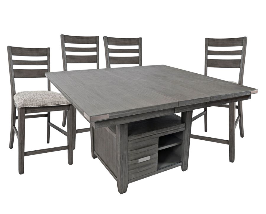 Alstead 5 Pc. Counter Height Dining Set w/ Barstools Furniture Row