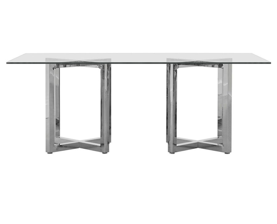 Amenia Glass Dining Table Furniture Row
