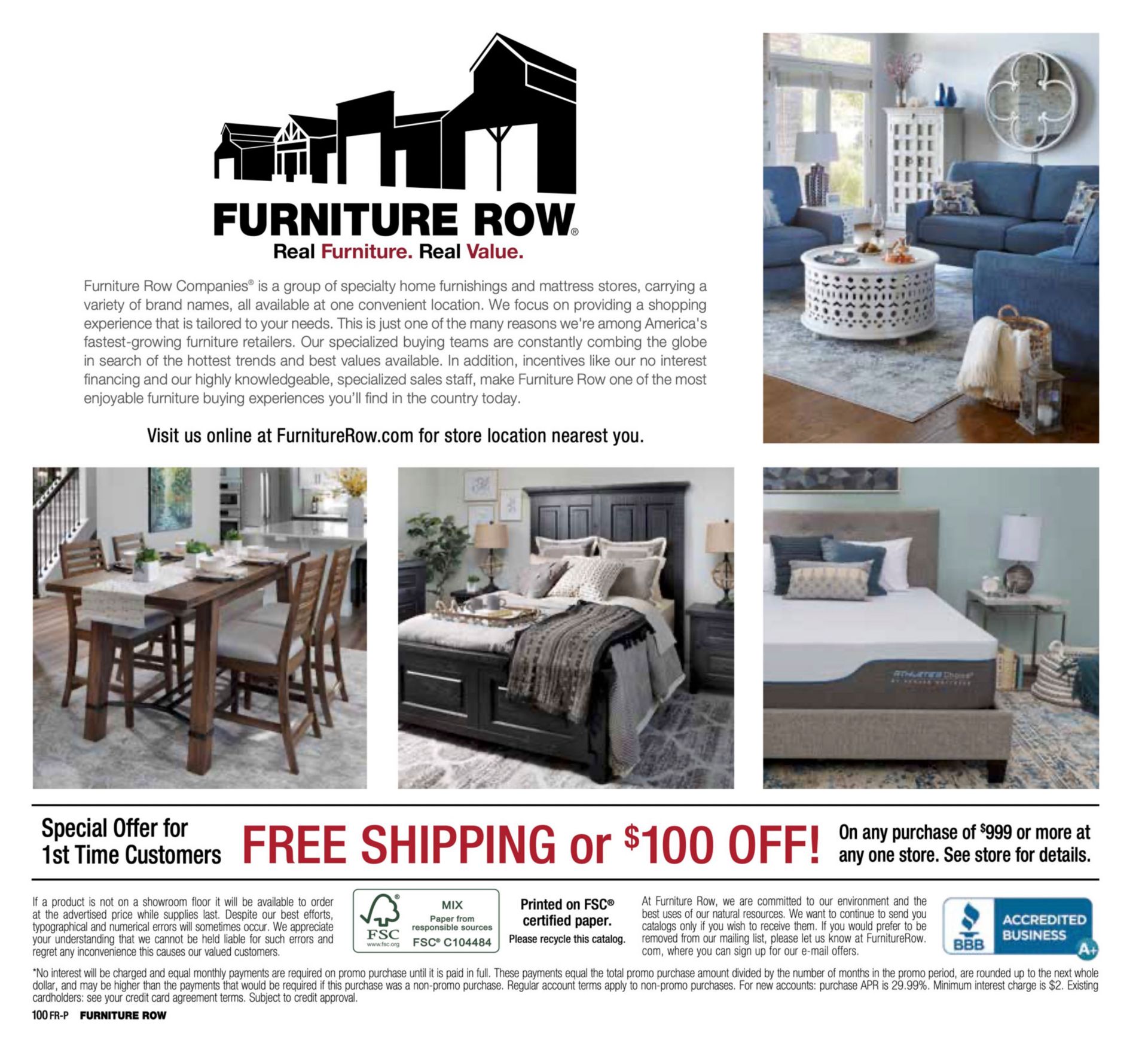 Furniture Row®. Real Furniture. Real Value.