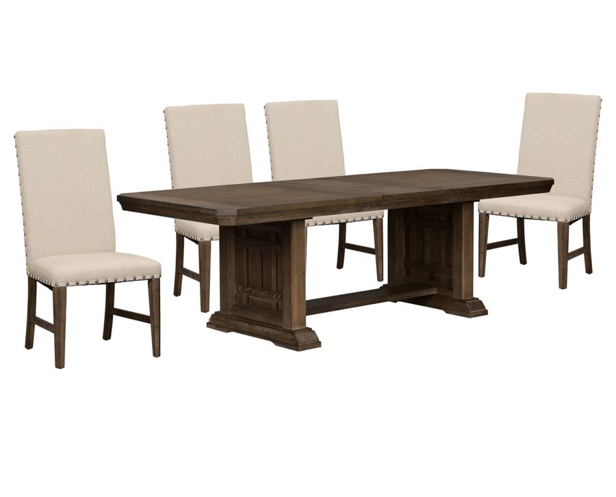Ardmore 5 Pc. Trestle Dining Room Set w/ Chairs Furniture Row