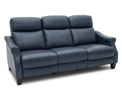 Dark blue reclining discount sofa