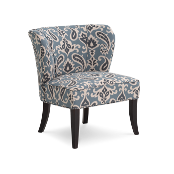 Blue Paisley Accent Chair 