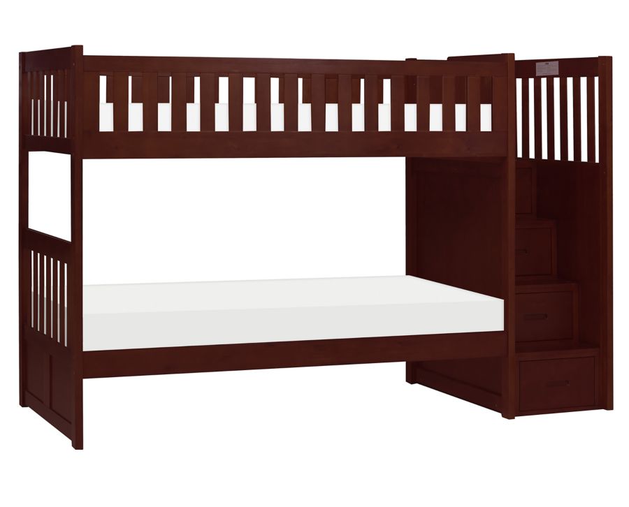 Dogue Twin Stair Bunk Bed Furniture Row