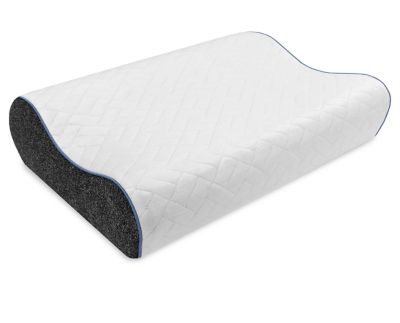 Blissbury Contour Pillow, Sandwich Memory Foam Contour Pillow | Curved Pillow for Neck Pain, Neck Support for Back, Stomach, Side Sleepers - Includes