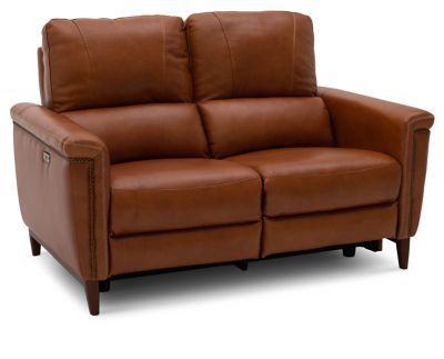 Leather loveseat 2024 recliner electric