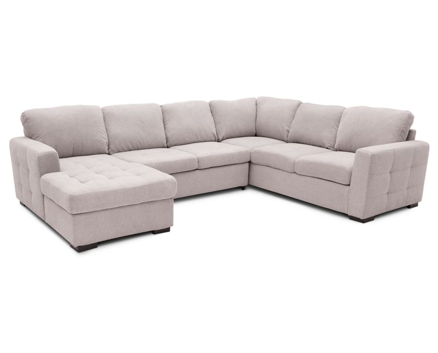 Caruso 3 Pc Fabric Sleeper Sectional, Sofa Sleeper Furniture Row