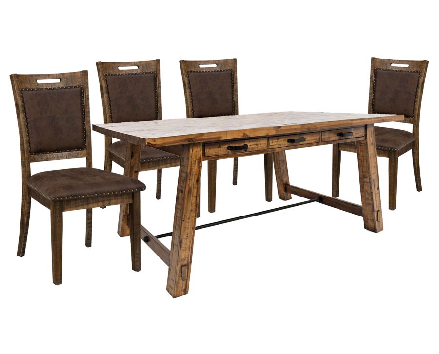 Cavendish 5 Pc. Trestle Dining Room Set Furniture Row
