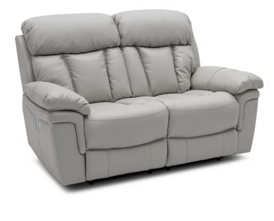 Leather power reclining deals loveseat