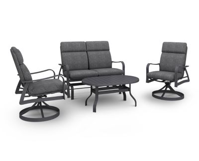 Black 4 piece patio set hot sale