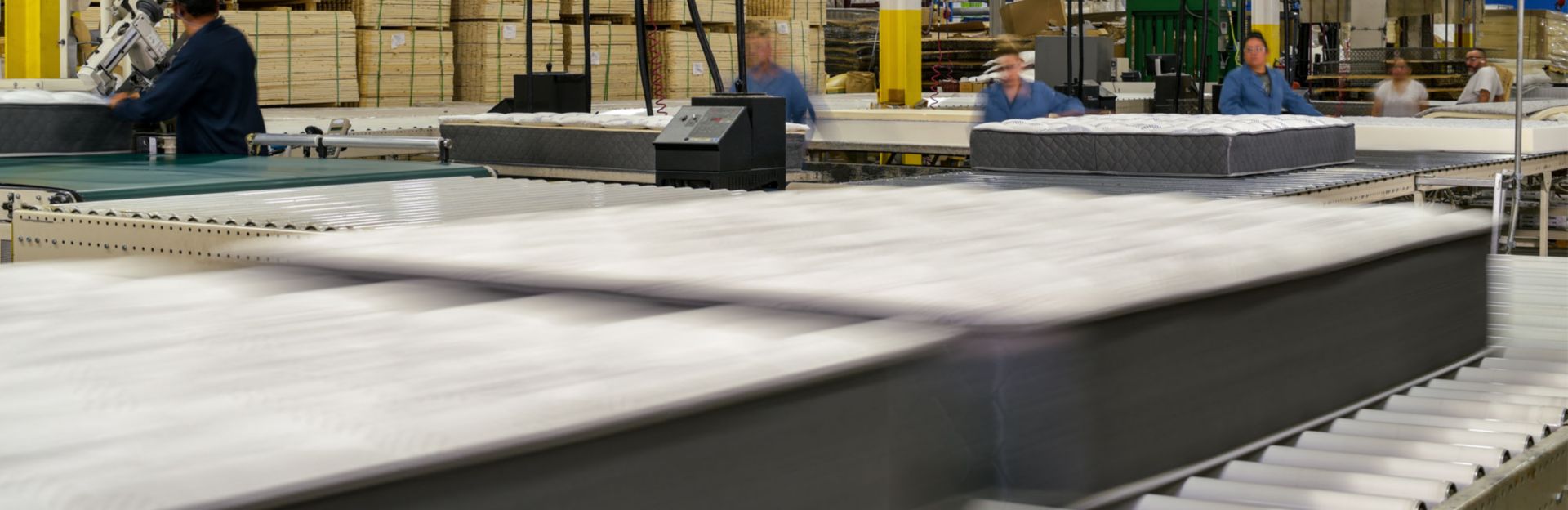 Mattresses being made in Denver Mattress Factory