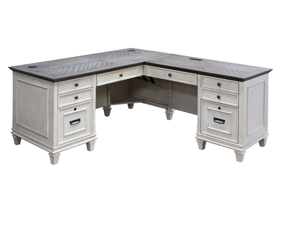 Danbury Pedestal LShaped Desk Furniture Row
