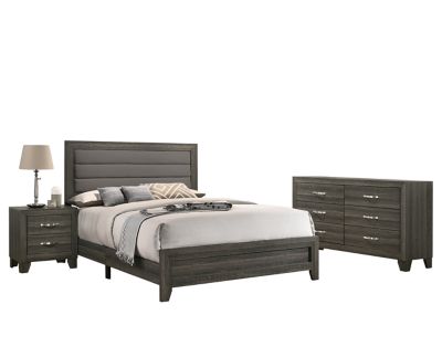 Park Slope 7 Pc Gray Queen Bedroom Set With Dresser, Mirror, Nightstand, 3  Pc Queen Panel Bed - Rooms To Go