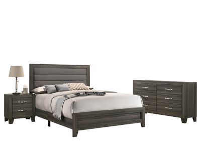 Performa 4 Piece Gray Queen Bedroom Set