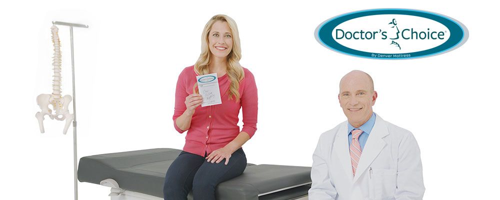 Doctors Choice By Denver Mattress. Doctors Choice Pillow Spokeswoman and Spine Doctor. 