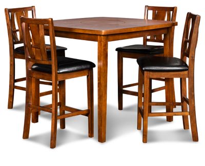 Counter height dining table deals set with lazy susan