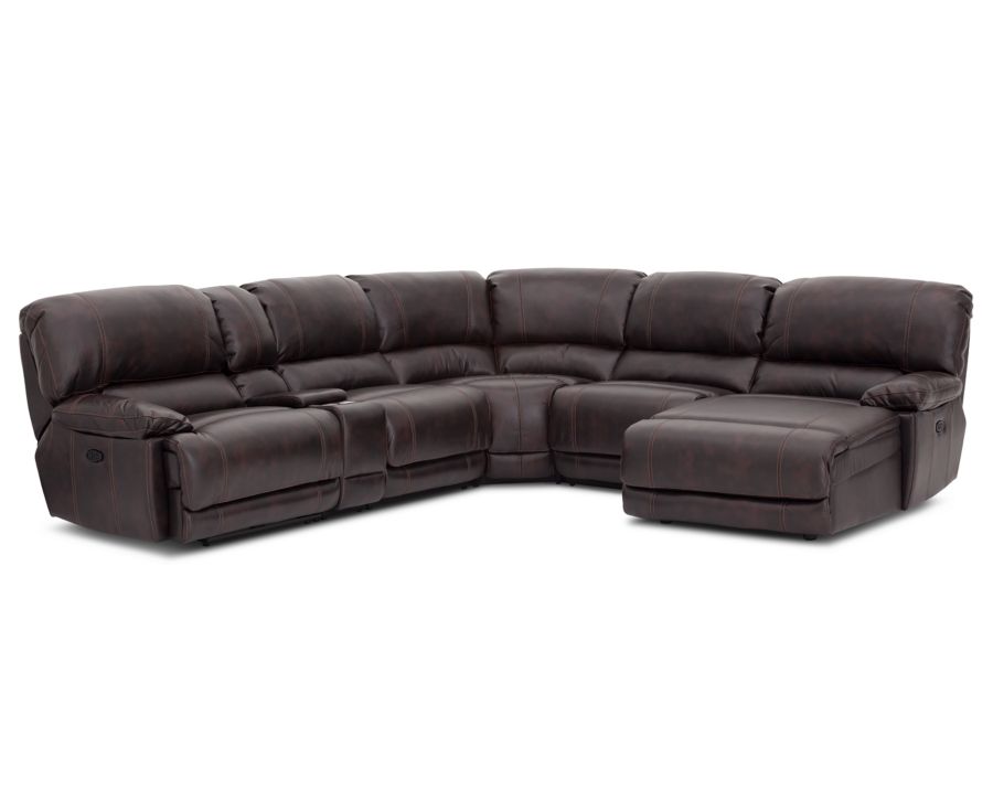 Elevations Vegan Leather Reclining Sectional Furniture Row