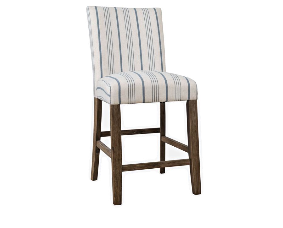 Estrada Blue Striped Bar Stool Furniture Row