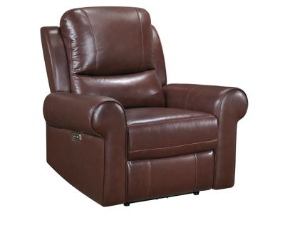 Kinetic Leather Power Swivel Glider Recliner