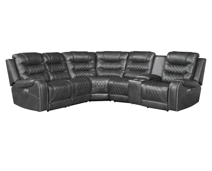 Geoffery 6 Pc Power Reclining Sectional Furniture Row