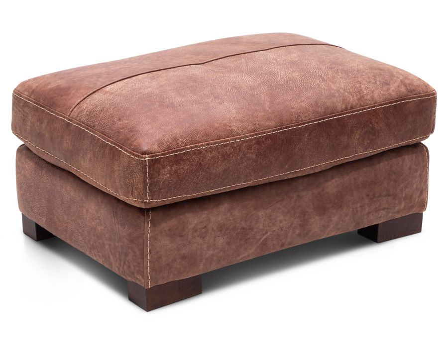 Grand Outback Leather Ottoman Furniture Row