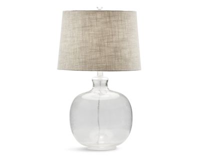 Clear glass outlet nightstand lamps