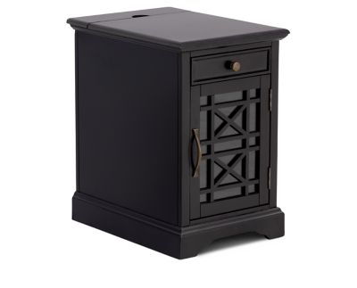 Chair side end discount table with power