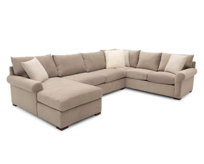 Furniture row 3 piece sleeper deals sectional