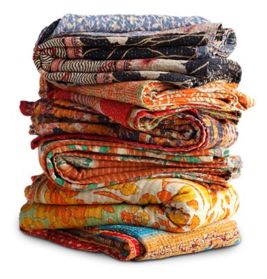 Colorful throw blankets with a variety of patterns