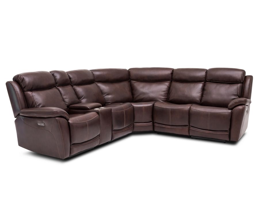 6 Pc. Leather Sectional Furniture Row
