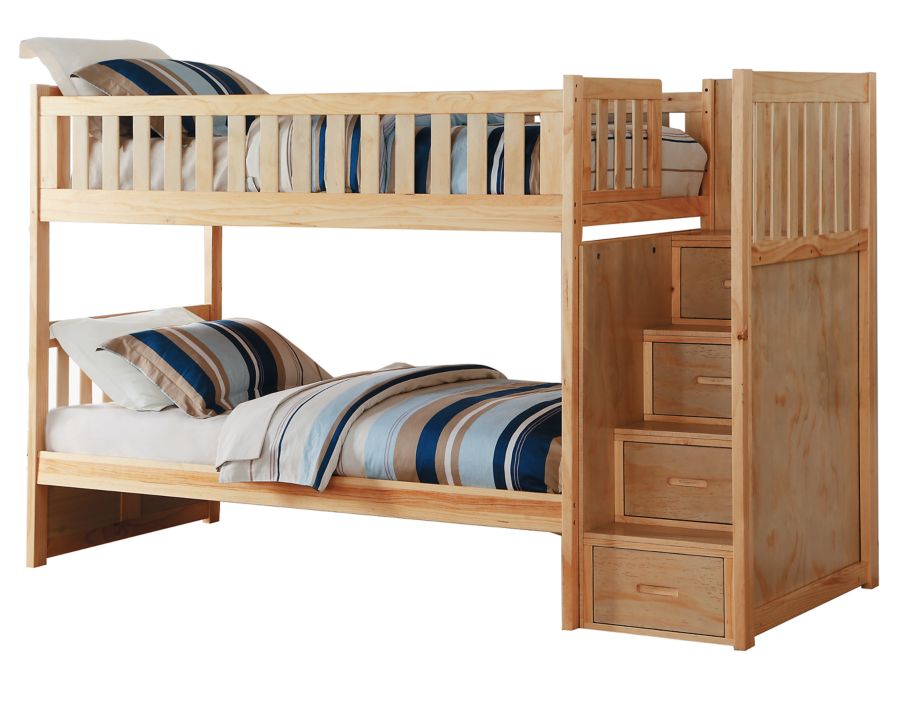 Lenore Twin Stair Bunk Bed Furniture Row