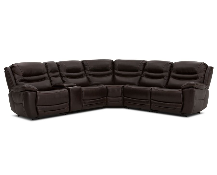 Lounge II 6 Pc. Leather Reclining Sectional Furniture Row