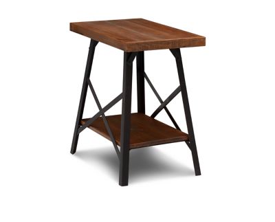 Edmonds Small Steel and Wood End Table, Side Tables