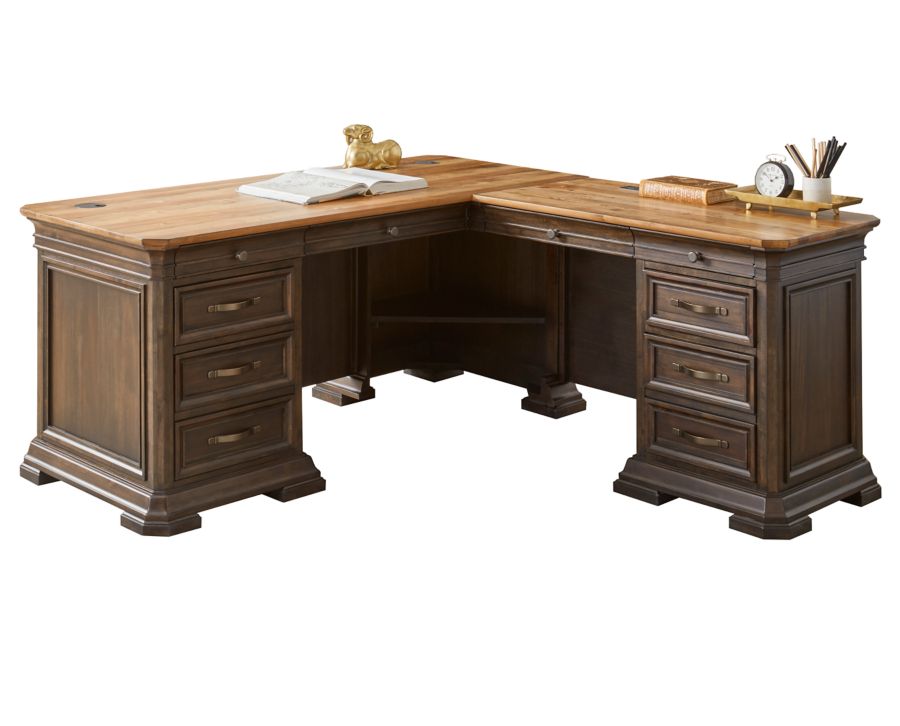 Plymouth Left Pedestal Desk w/ Return Furniture Row