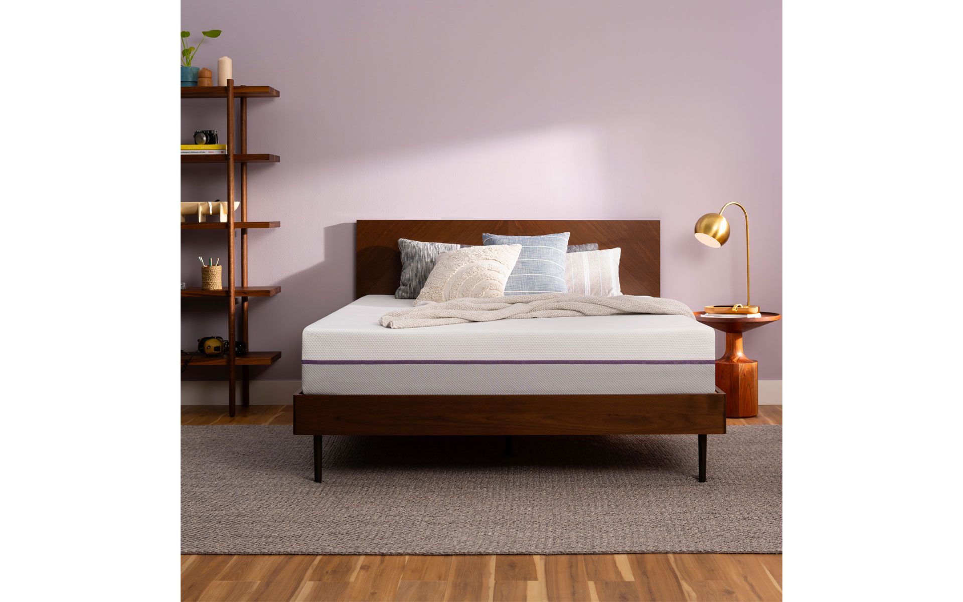 Purple mattress deals bed frame