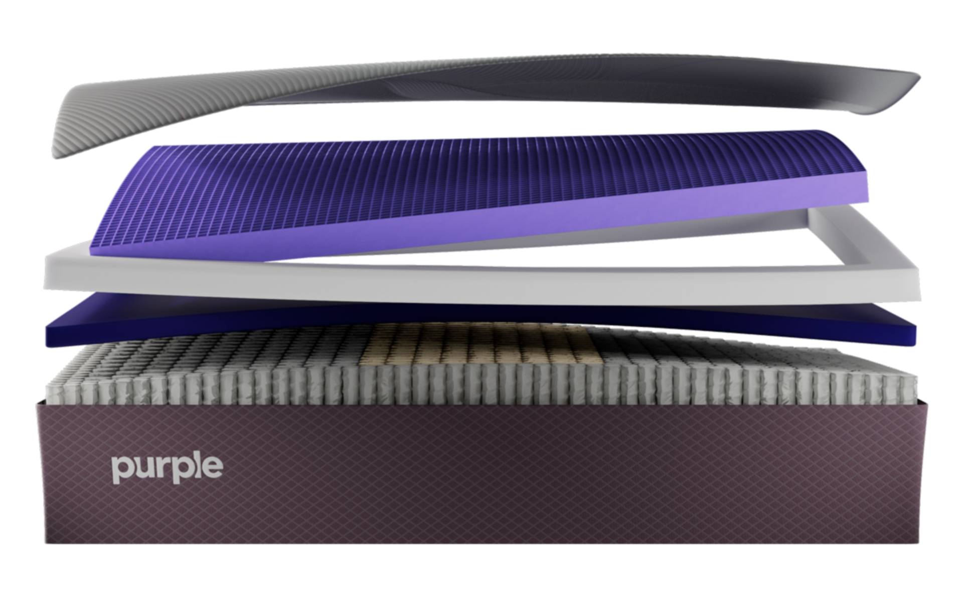 Purple Restore Mattress Layers Graphic
