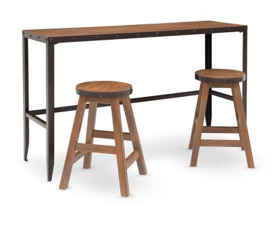 Sofa pub table with stools hot sale