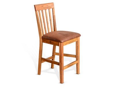 Royal Oak Upholstered Slat Back Bar Stool Furniture Row