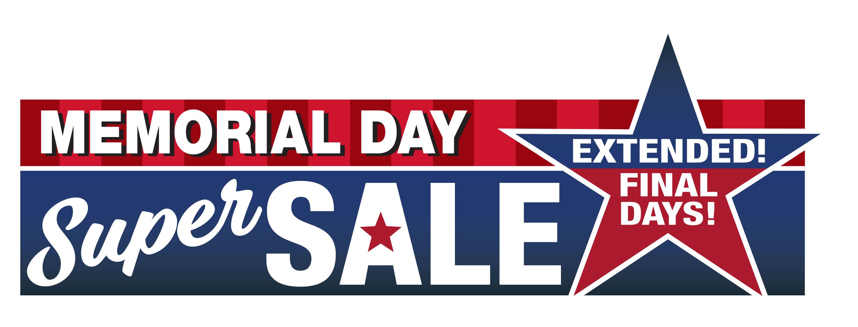 Memorial Day Extended Sale