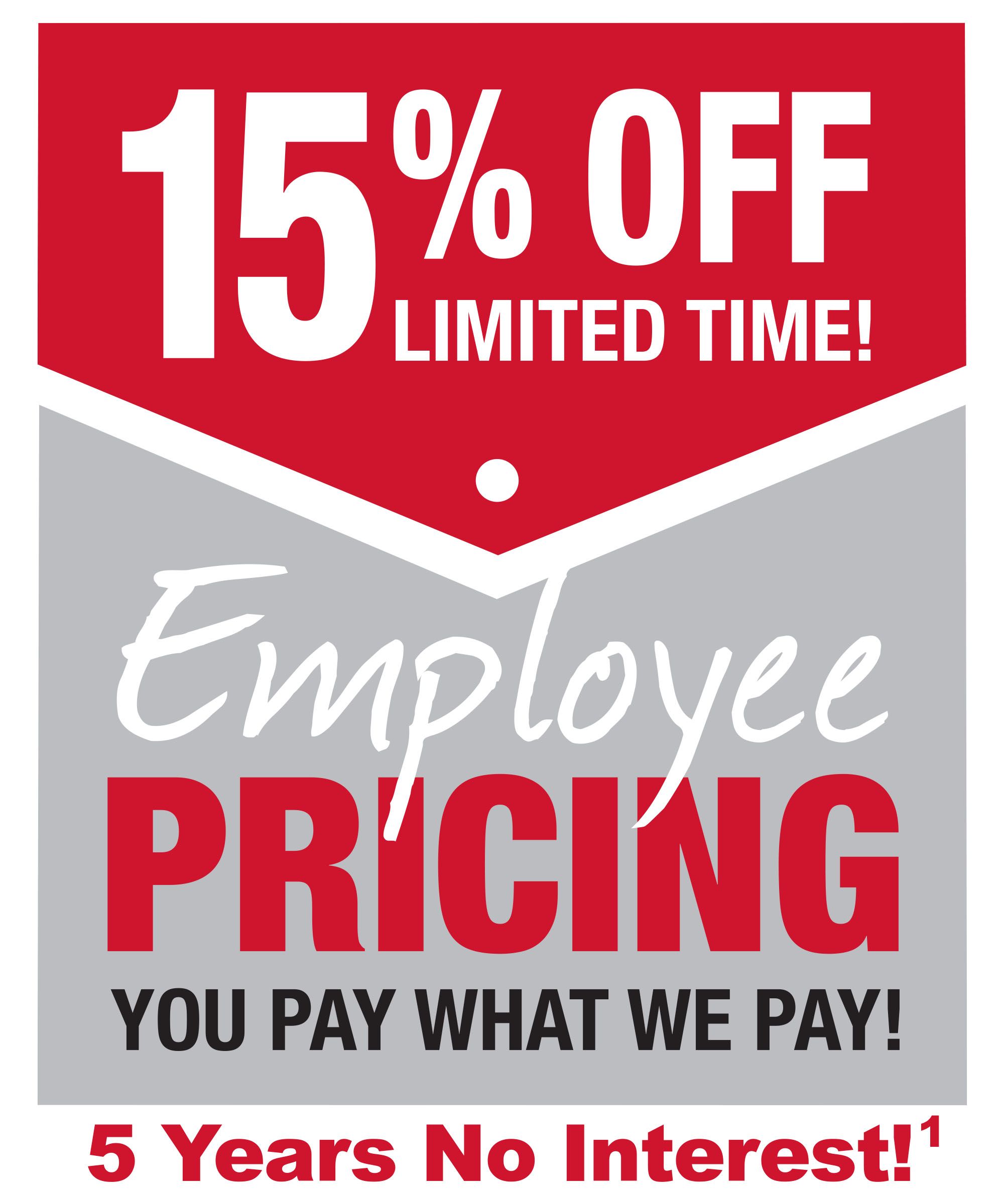 Employee Pricing Sale