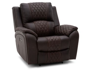 Leather power online recliner