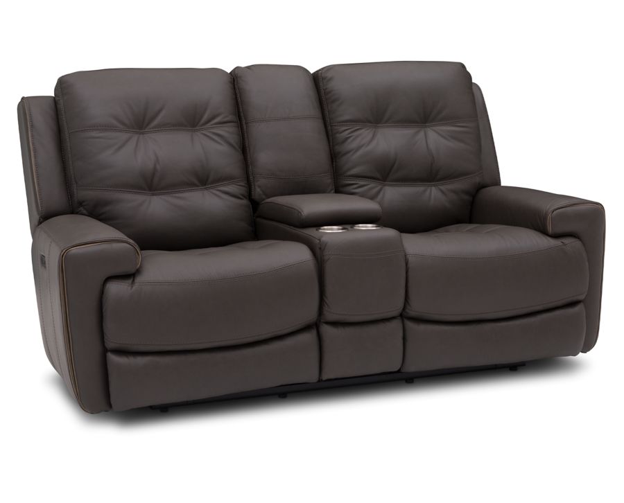 Wicklow Power Reclining Console Loveseat | Furniture Row