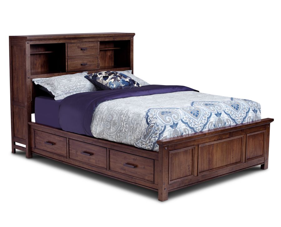 Wolf Creek Bookcase Storage Bed Furniture Row