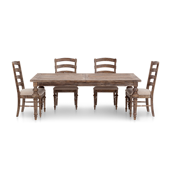 Brown Dining Room Table with 4 Chairs
