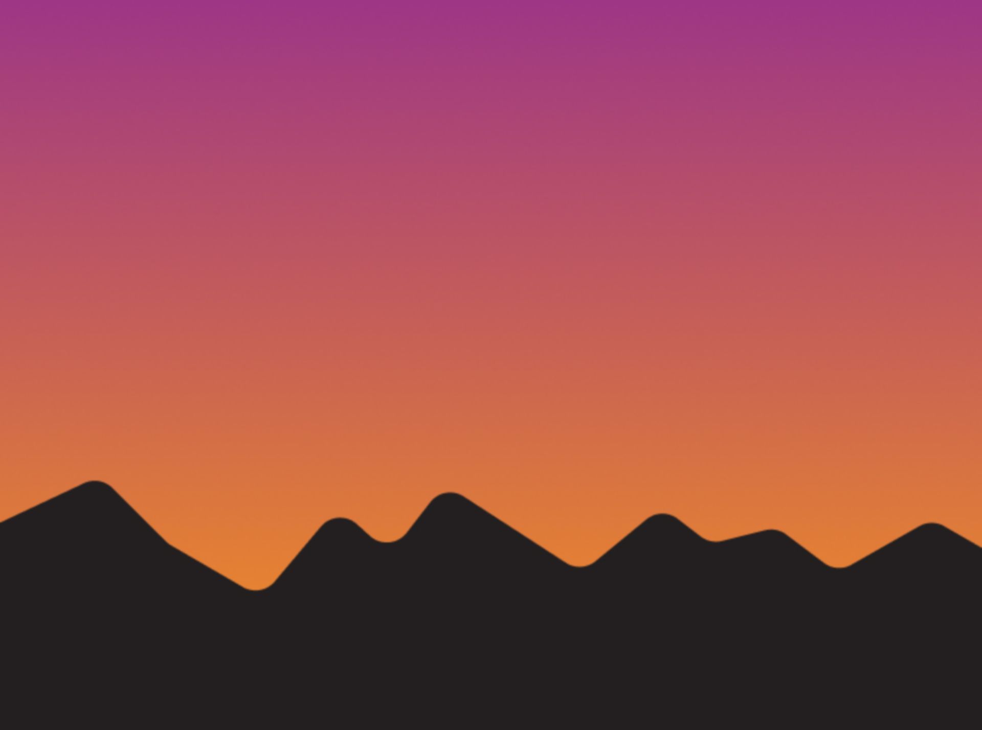 background image of a sunset behind a mountain range silhouette