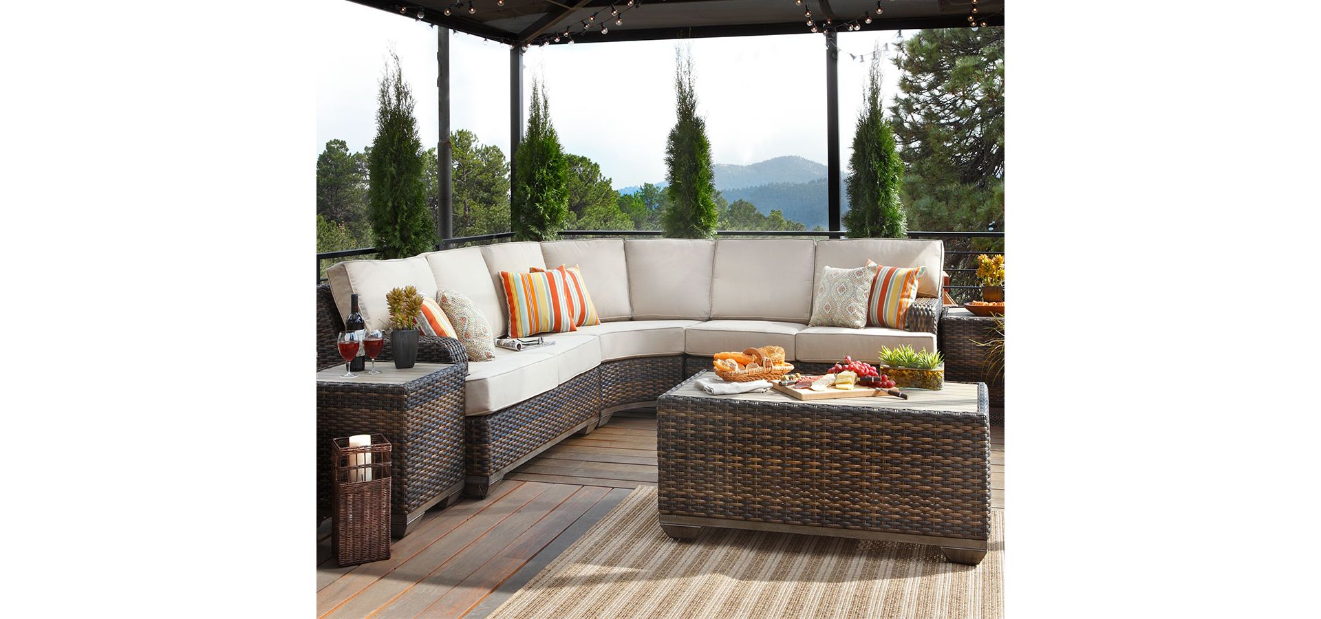 Patio couch online table