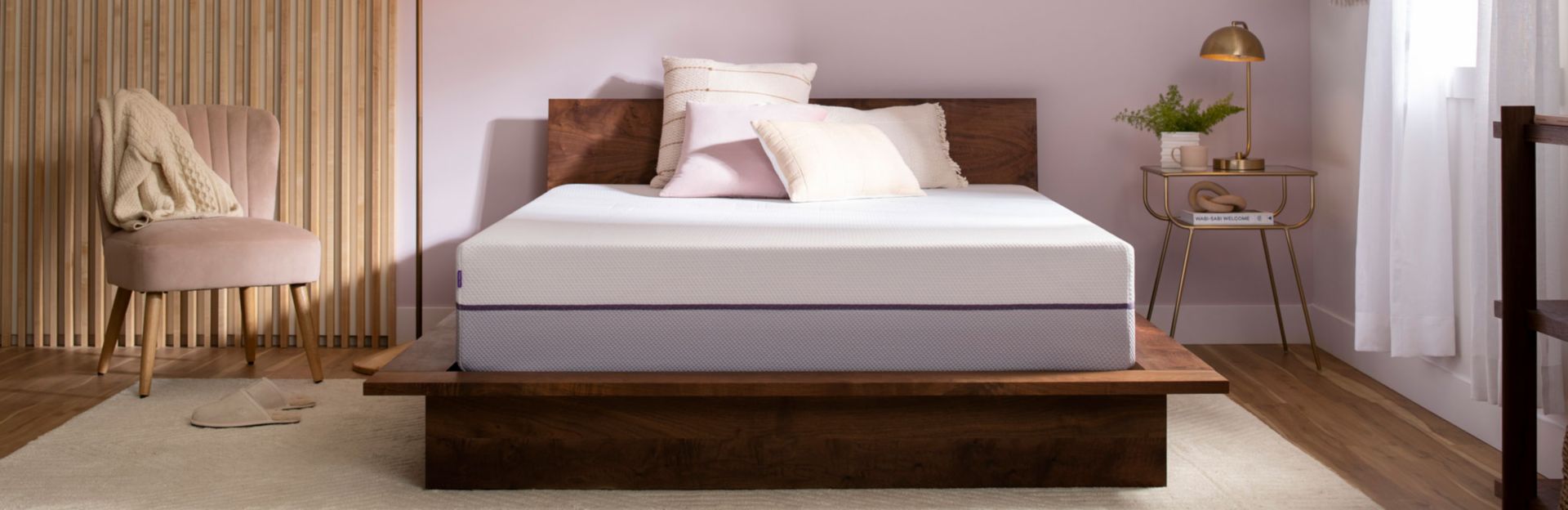 Purple Plus Mattress in Interior Designed Room